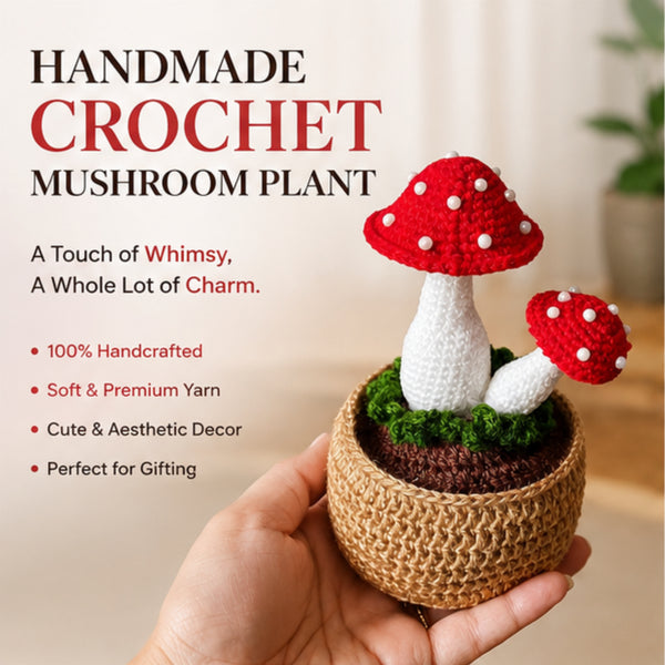 2 mushroom grass pot for table, office decoration best for gift