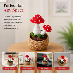 2 mushroom grass pot for table, office decoration best for gift thumbnail 3