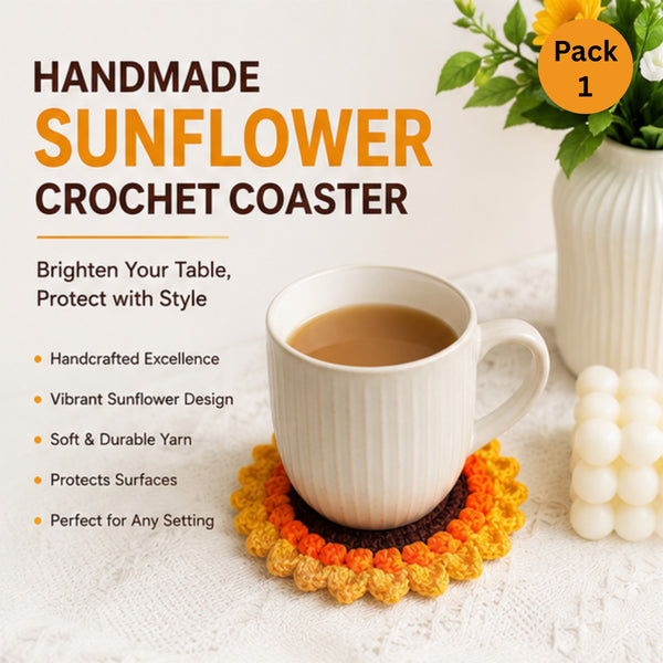 3d Sunflower Coaster (Pack of 1)