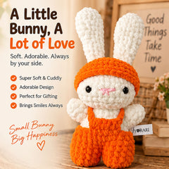 Big Ears Bunny with Orange Cap and Dress Overall thumbnail 1