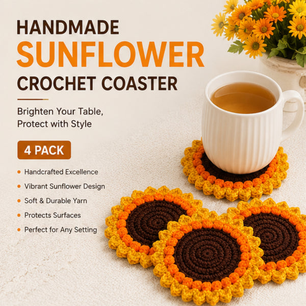 3d Sunflower Coaster (Pack of 4)