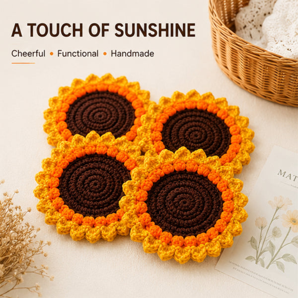 3d Sunflower Coaster (Pack of 4) detail