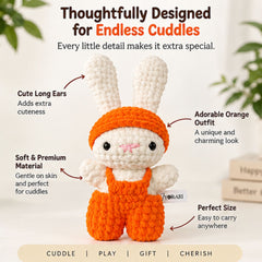 Big Ears Bunny with Orange Cap and Dress Overall thumbnail 2