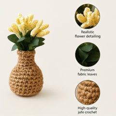 Rectangular Vase with 3 artificial flowers fridge magnet (Pack of 1) thumbnail 1