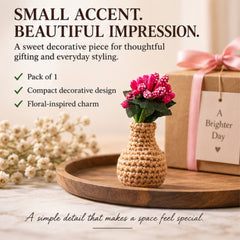 Rectangular Vase with 3 artificial flowers fridge magnet (Pack of 1) thumbnail 6
