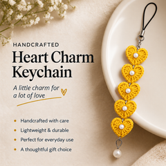 5 heart with pearl beads mobile charm thumbnail 9