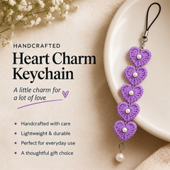 5 heart with pearl beads mobile charm thumbnail 10