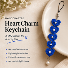 5 heart with pearl beads mobile charm thumbnail 6
