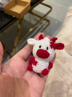 Strawberry the cow Bag charm and key chain thumbnail 1