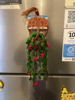 Greenery Rose Pot hanging for car and door hanging thumbnail 2