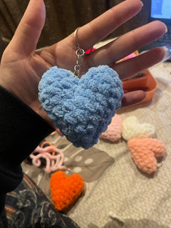 Fluffy Heart Keychain and Bag charm thumbnail 2