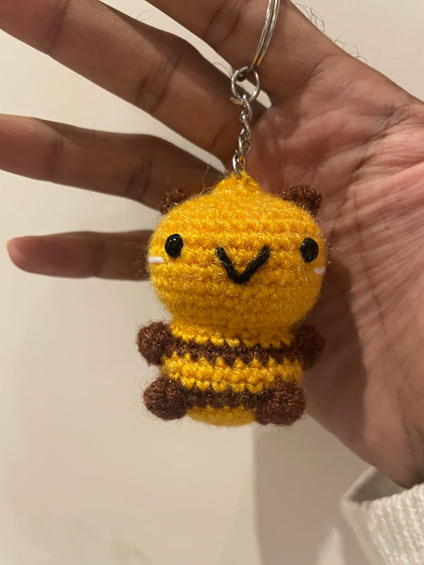 Buzz the happy bee bag charm and key chain