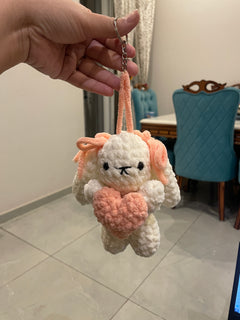 Valentine Bunny with Peach heart thumbnail 2