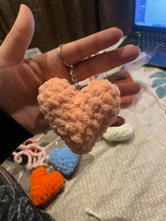 Fluffy Heart Keychain and Bag charm thumbnail 5