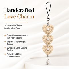 3 heart with pearl beads mobile charm thumbnail 11